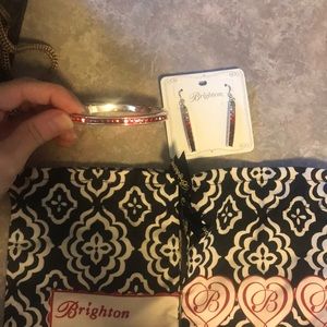 ombré red bracelet/earring Brighton set brand NWT